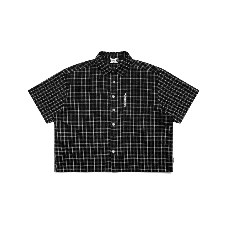 pls1 Mertra Plaid Shirts (Black)